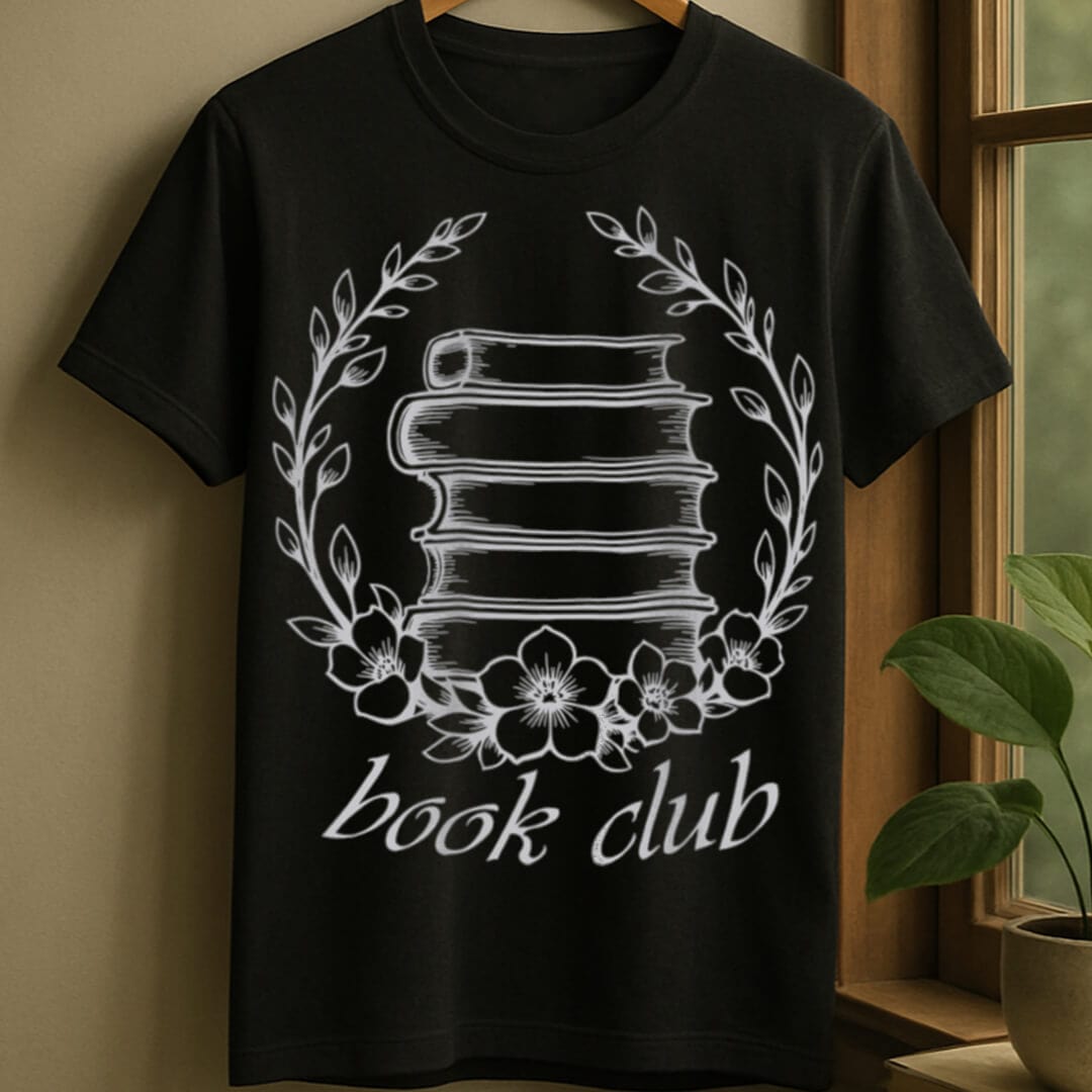 Black / S Book club t-shirt