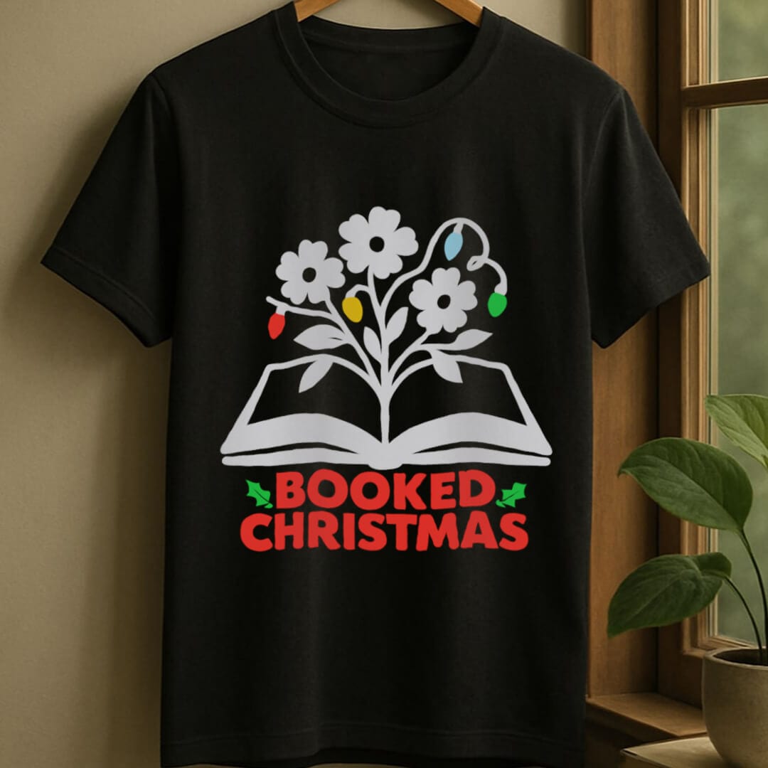 Black / S Booked christmas t-shirt