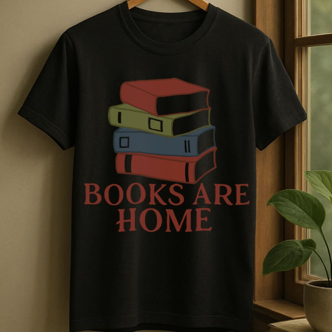 Black / S Books are home t-shirt