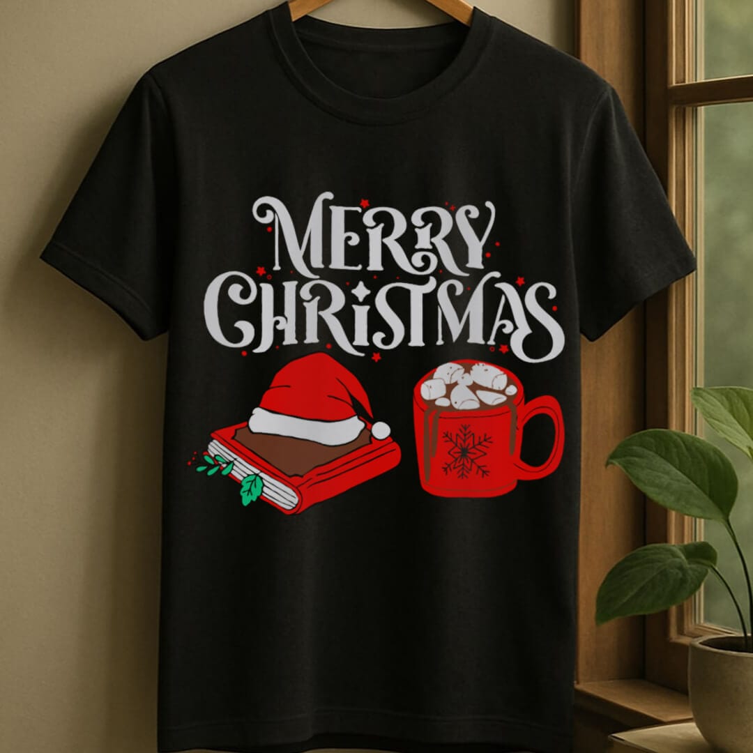 Black / S Christmas reads t-shirt