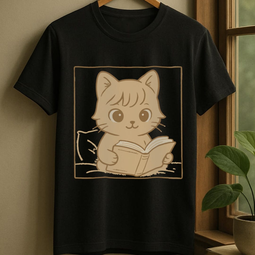 Black / S Cozy reader t-shirt