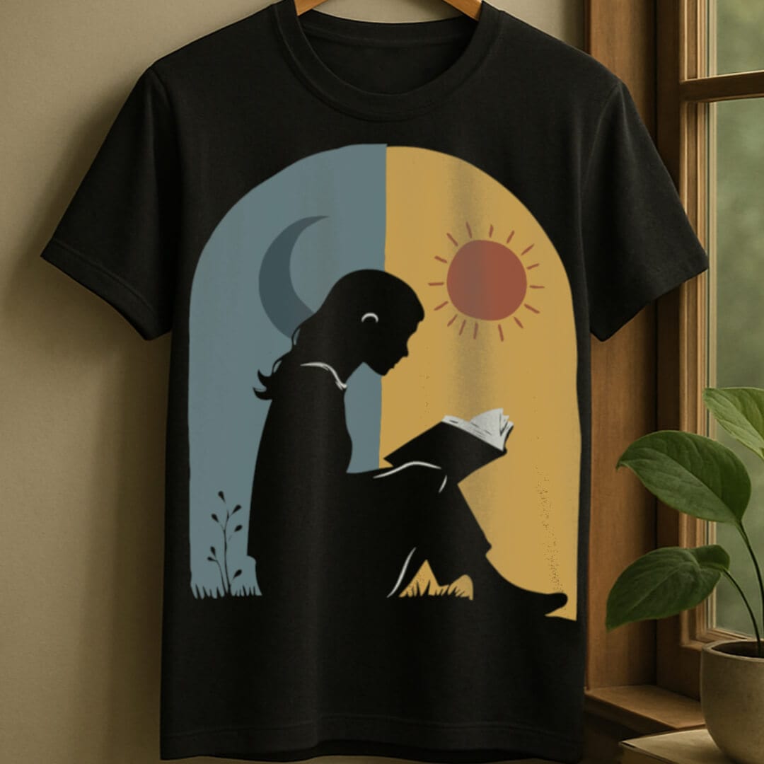 Black / S Day and night t-shirt
