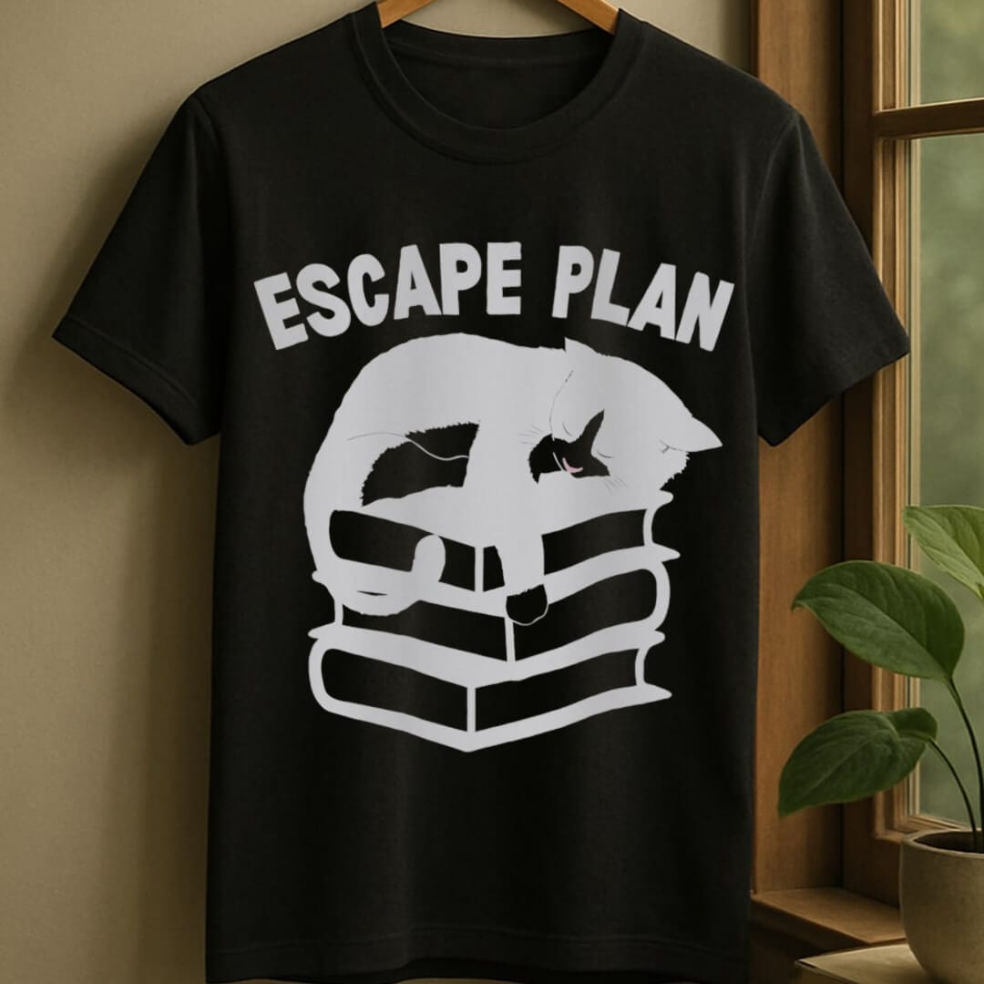 Black / S Escape plan t-shirt