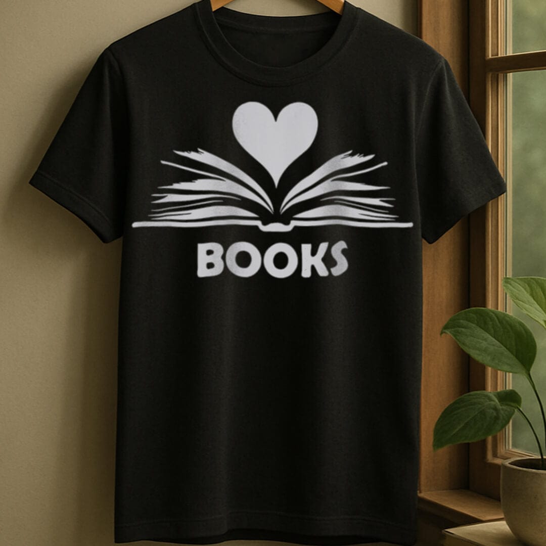 Black / S I love reading t-shirt