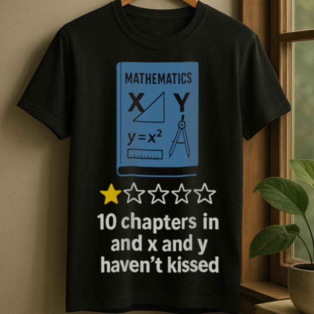 Black / S Mathemathics textbook romance rating t-shirt