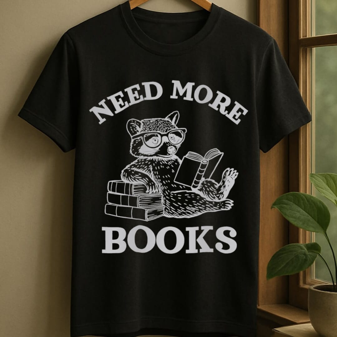 Black / S Need more books t-shirt