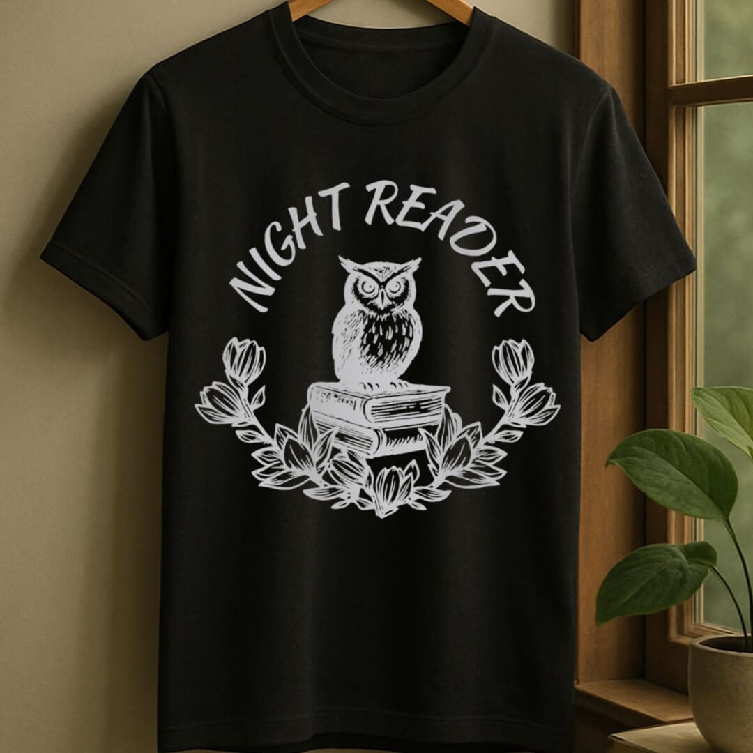 Black / S Night reader t-shirt