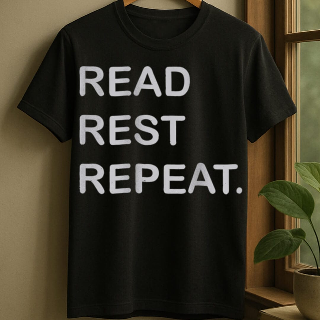 Black / S Read rest repeat t-shirt