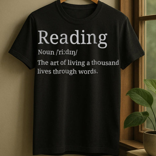 Black / S Reading definition t-shirt