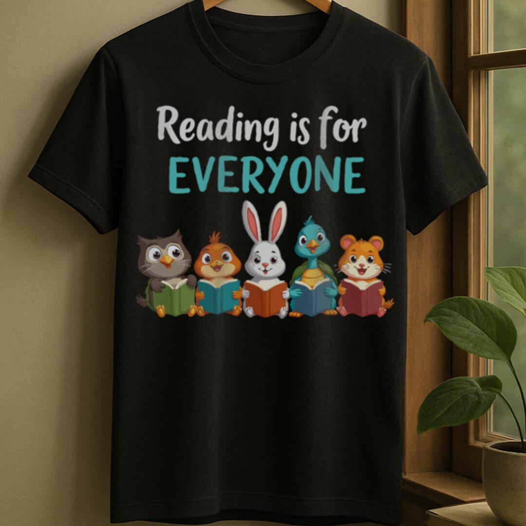 Black / S Reading fun t-shirt