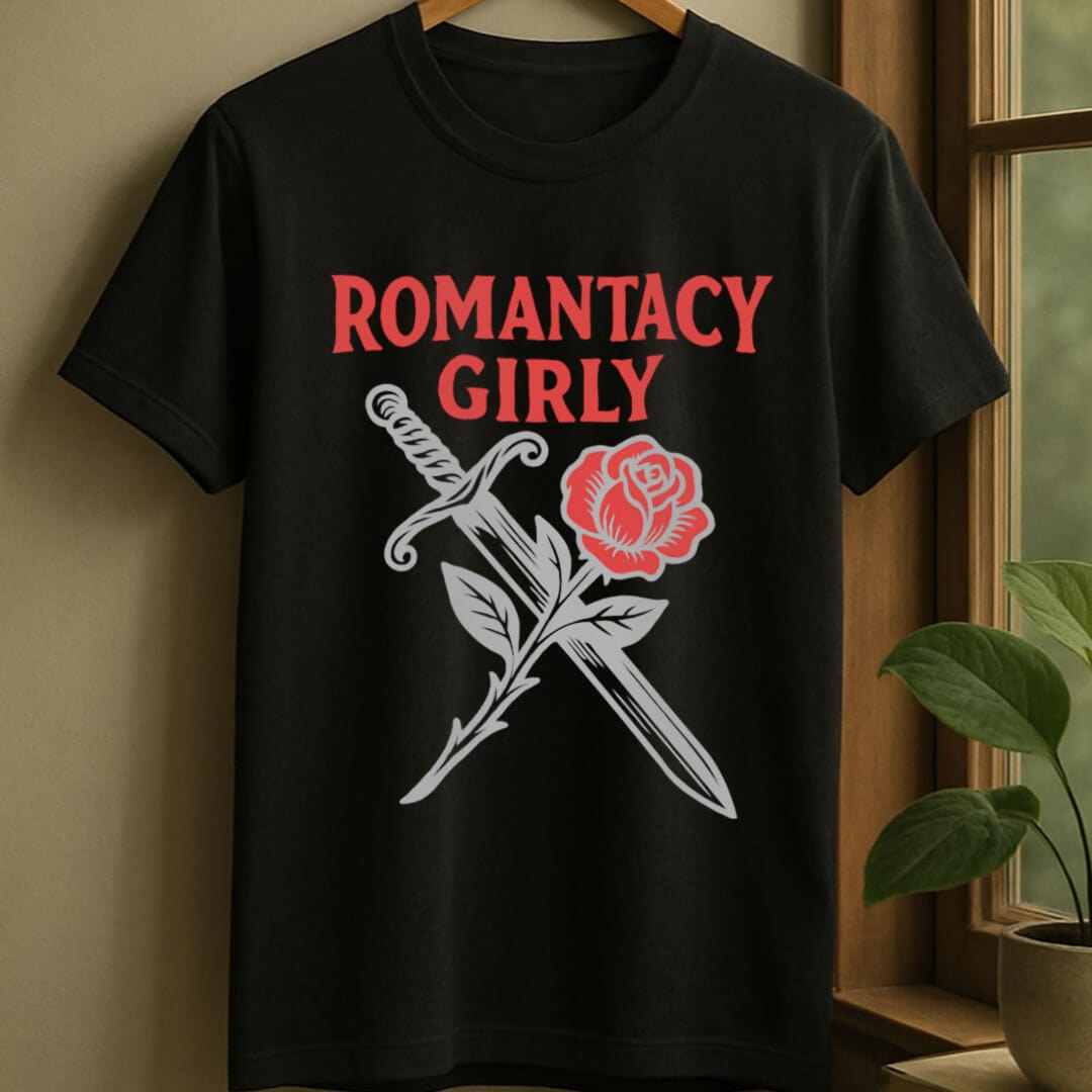 Black / S Romantacy girly t-shirt
