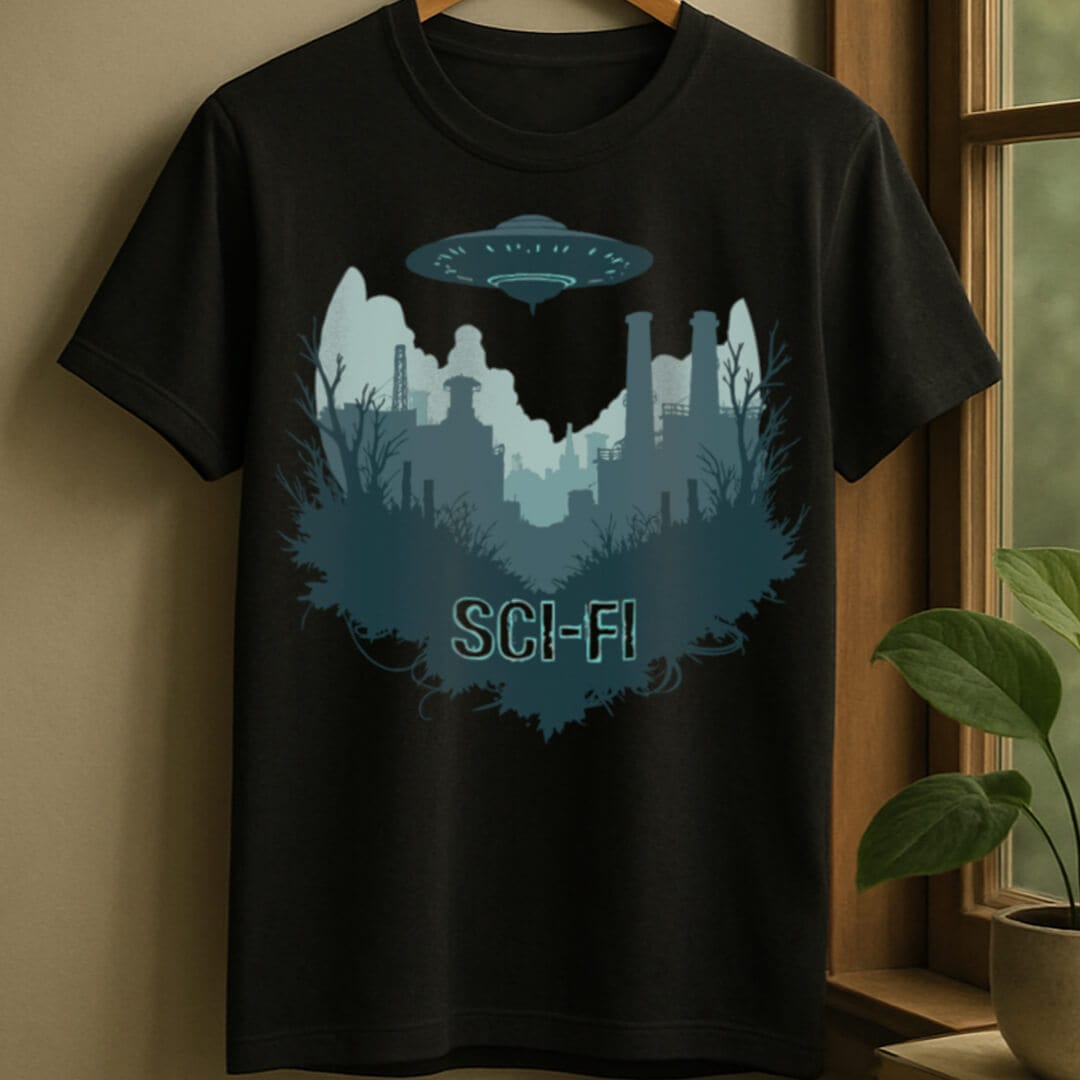 Black / S Sci-fi t-shirt