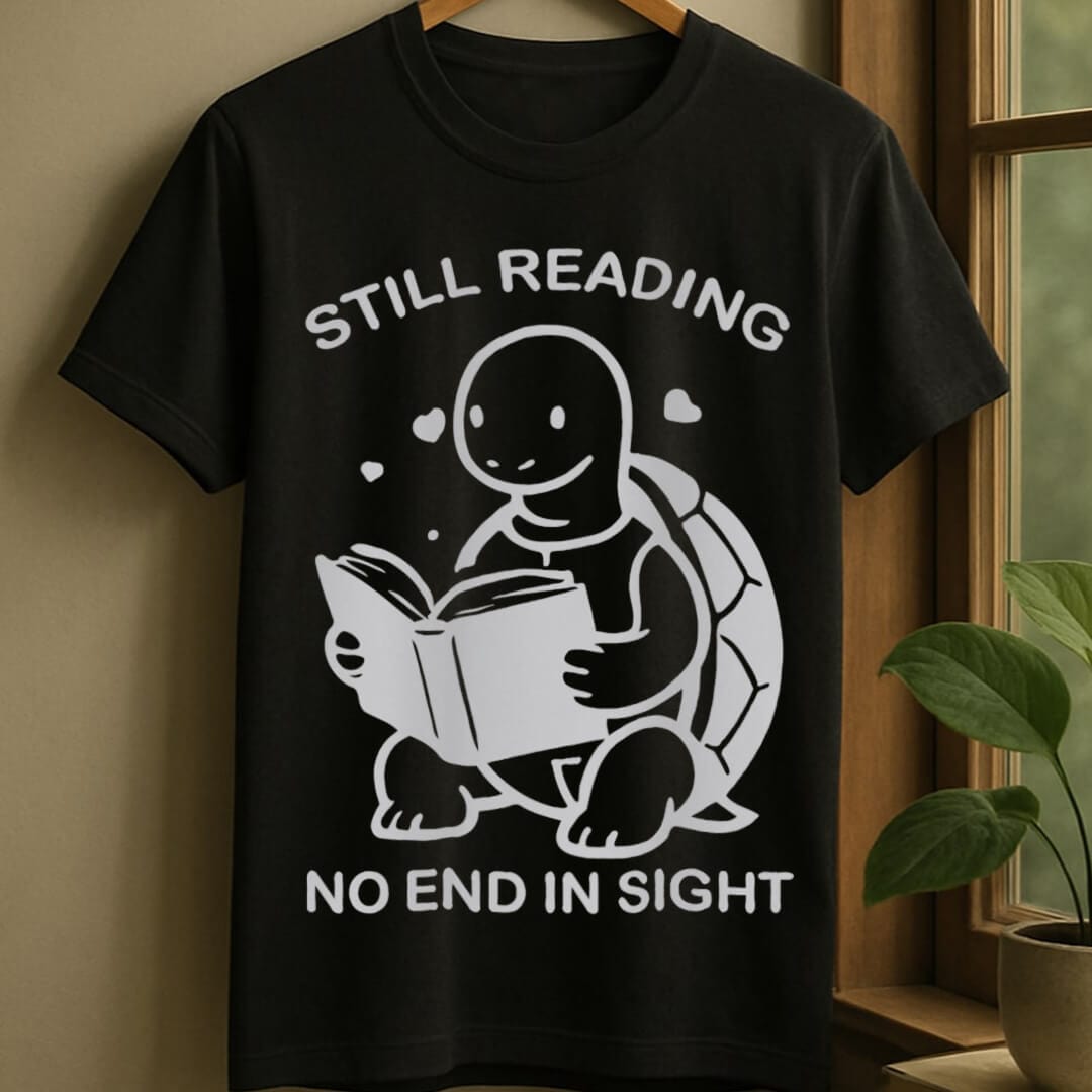 Black / S Slow reader t-shirt