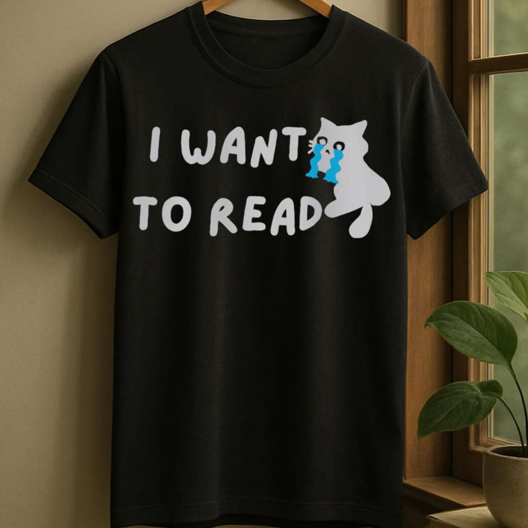 Black / S Want to read t-shirt