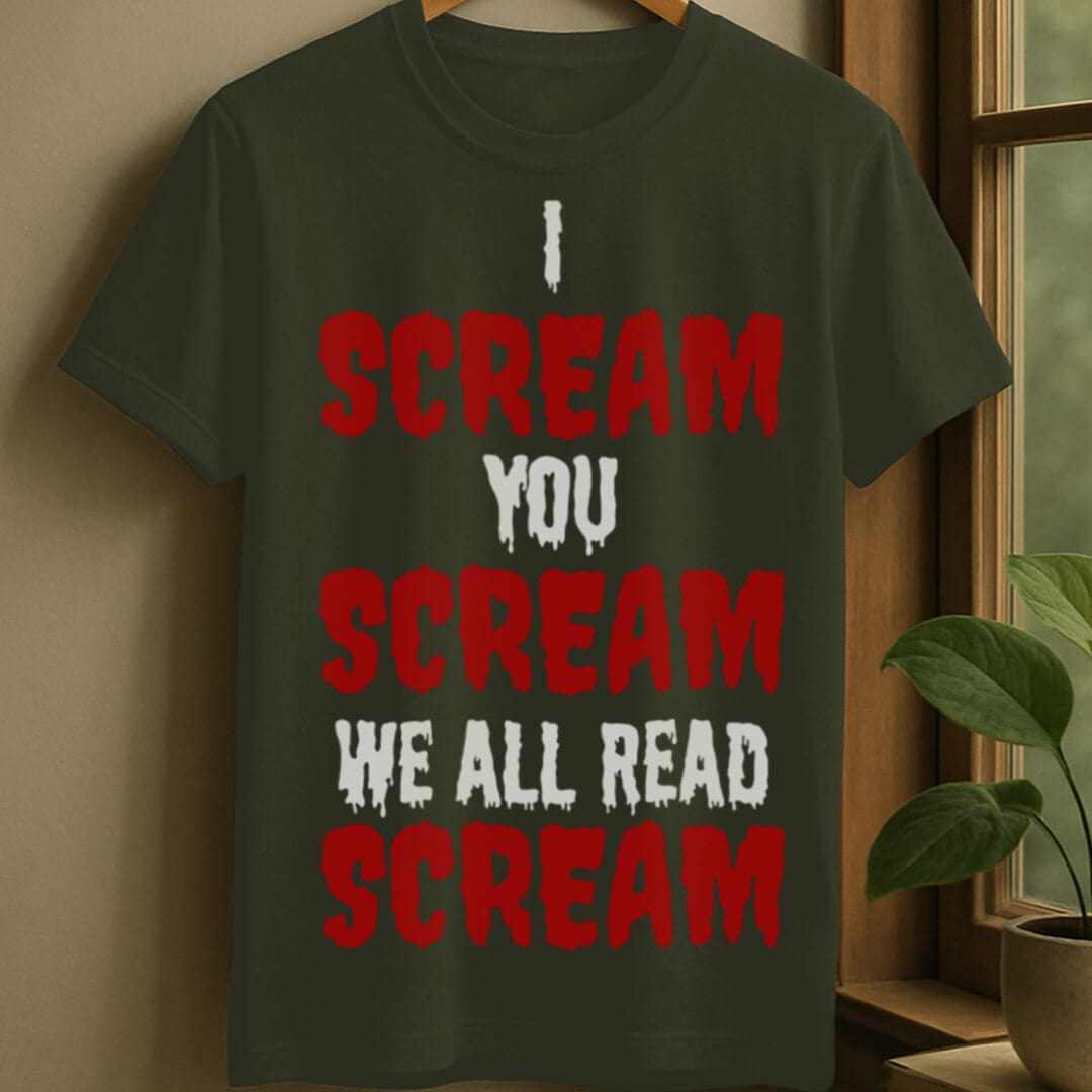 Military Green / S All scream t-shirt