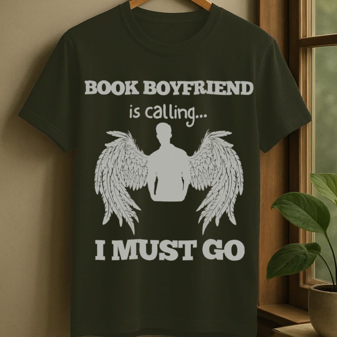 Military Green / S Book boyfriend calls t-shirt
