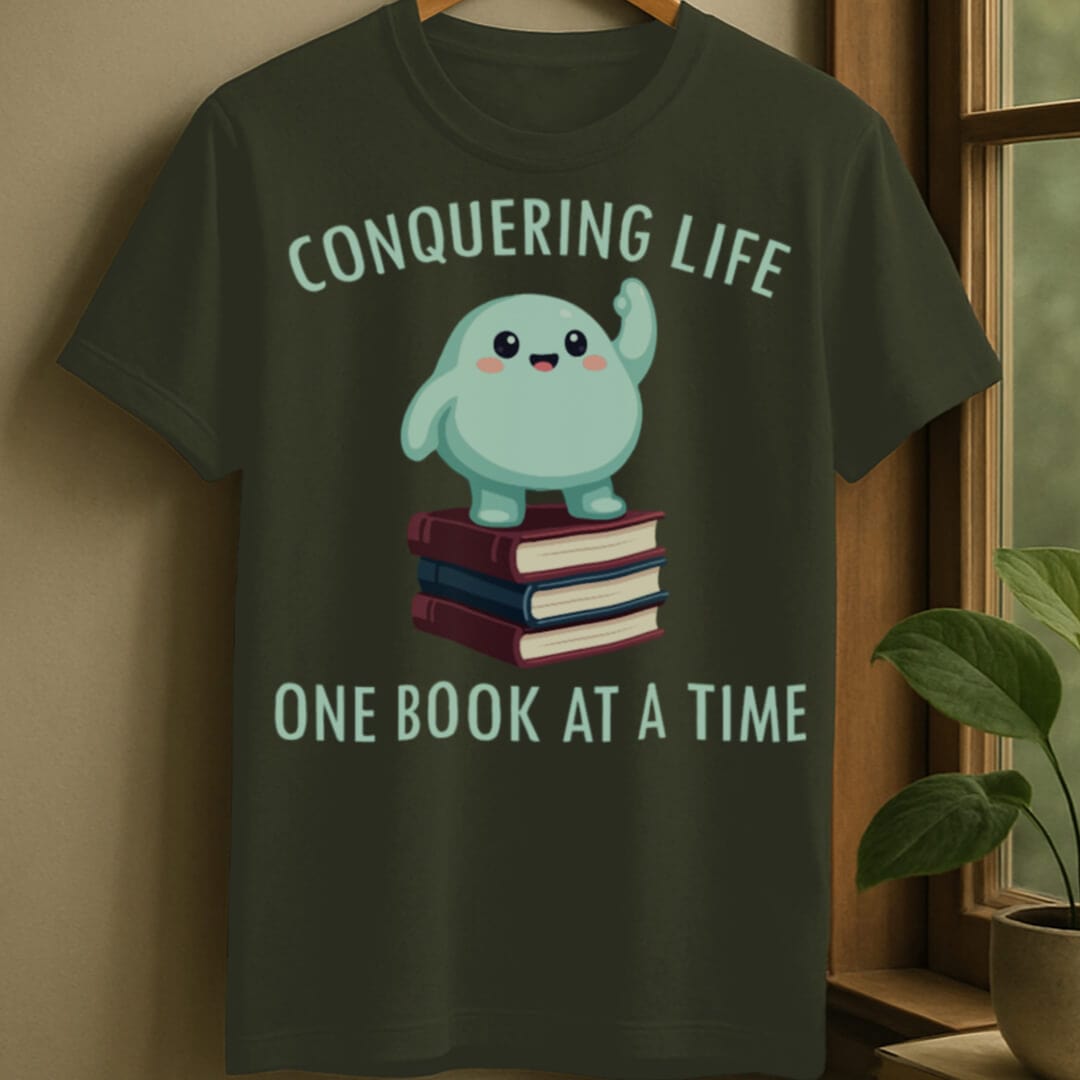 Military Green / S Book conquerer t-shirt