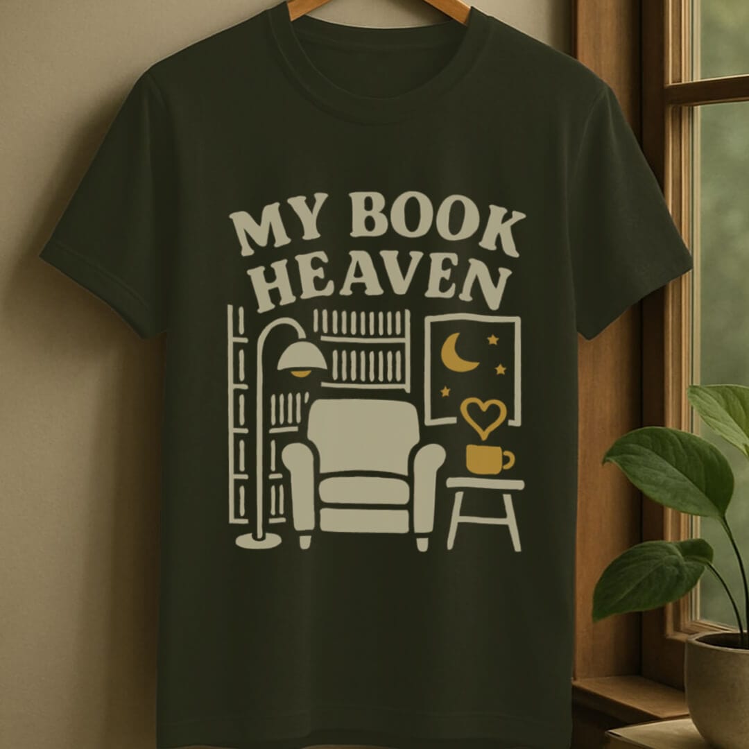 Military Green / S Book heaven t-shirt