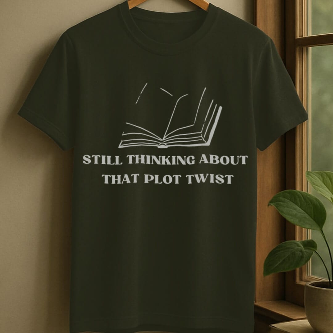Military Green / S Book plot twist t-shirt