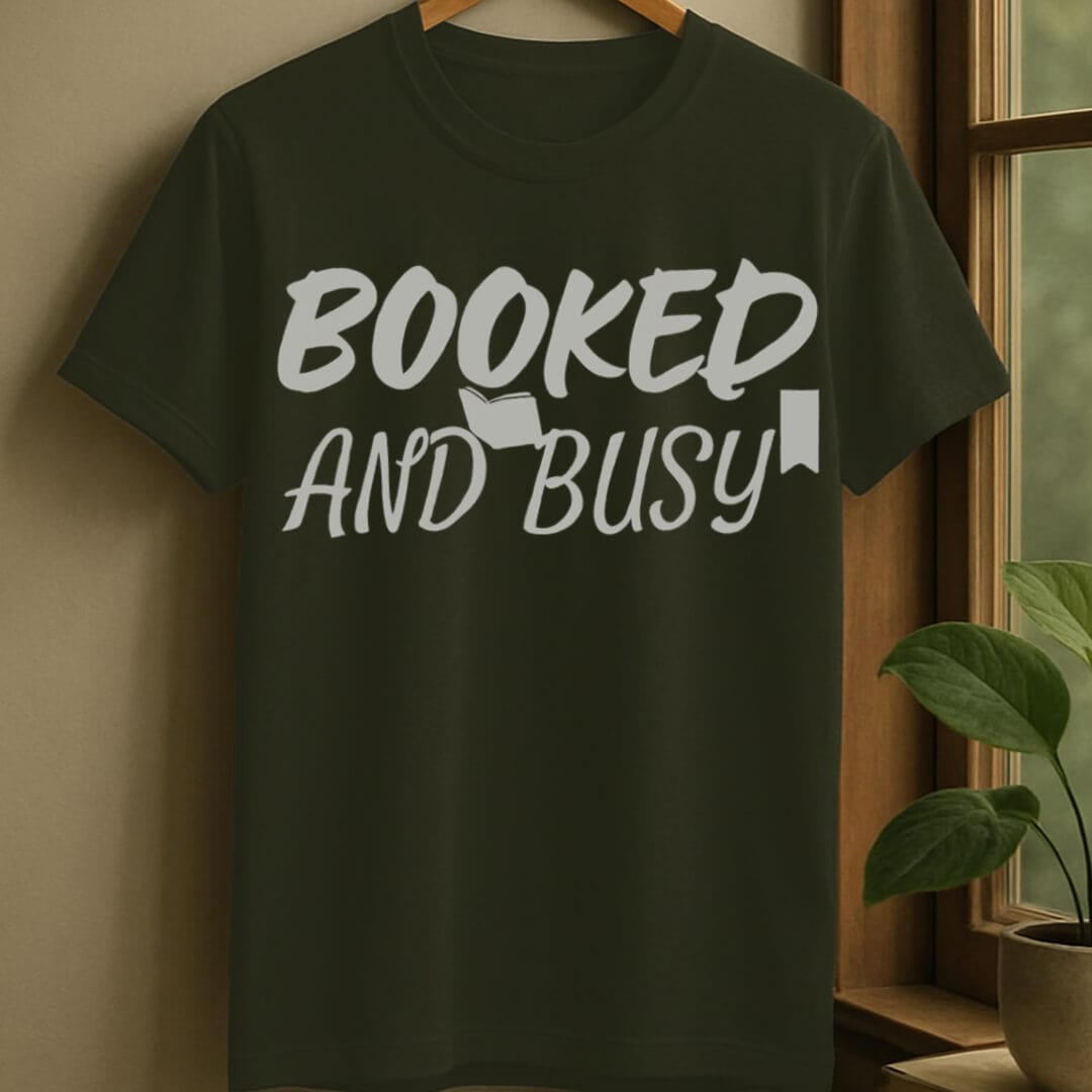 Military Green / S Booked & busy t-shirt