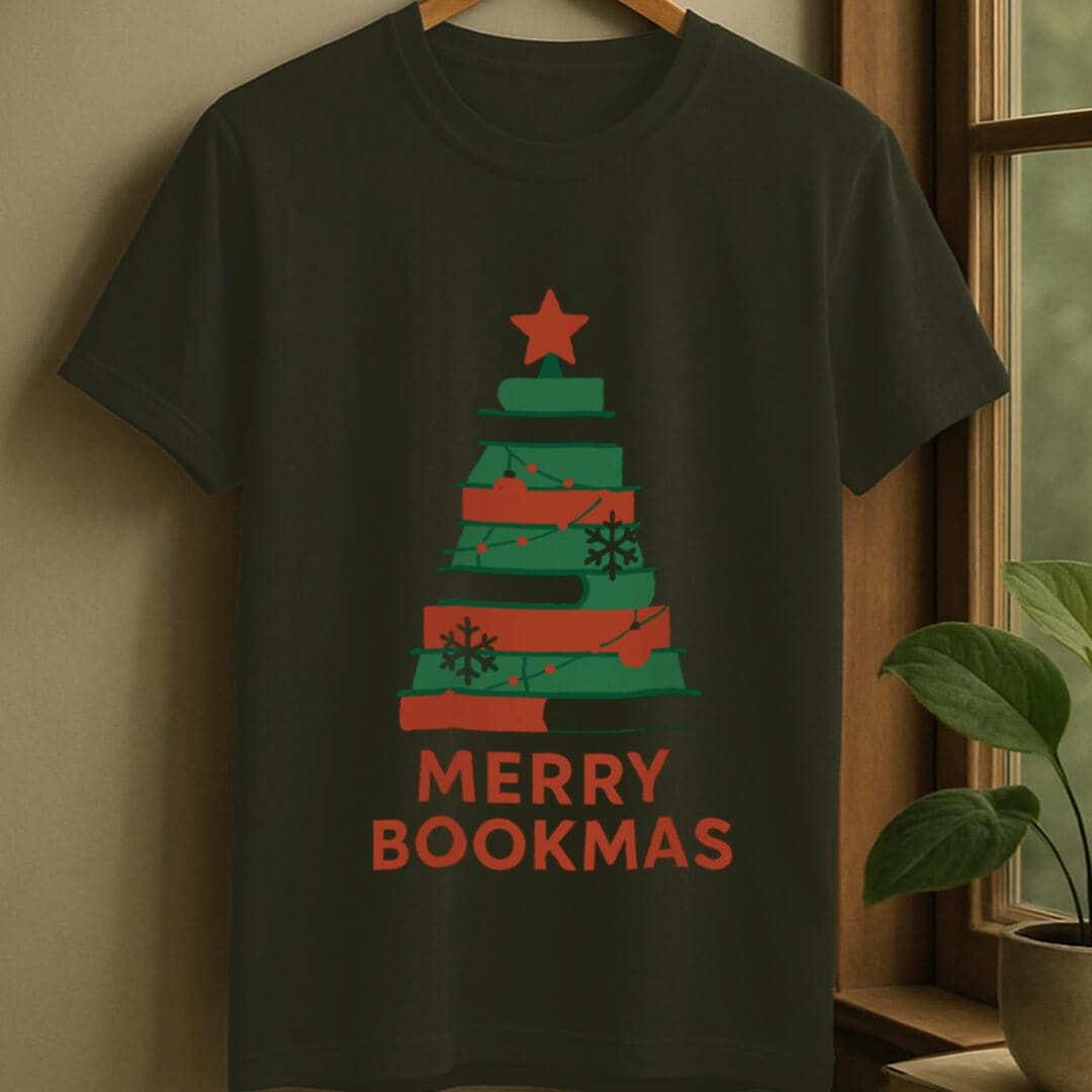Military Green / S Bookmas t-shirt
