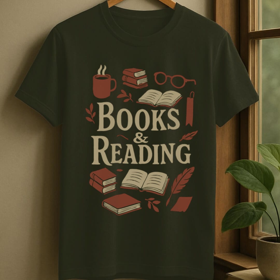Military Green / S Books & reading t-shirt