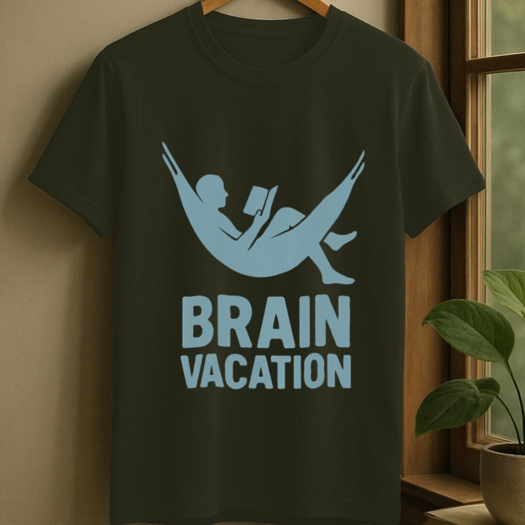 Military Green / S Brain vacation t-shirt
