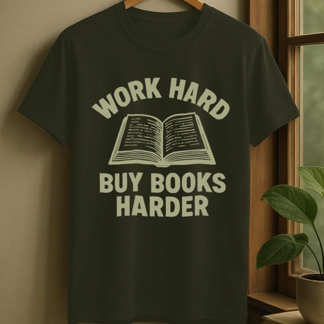 Military Green / S Buy books hard t-shirt
