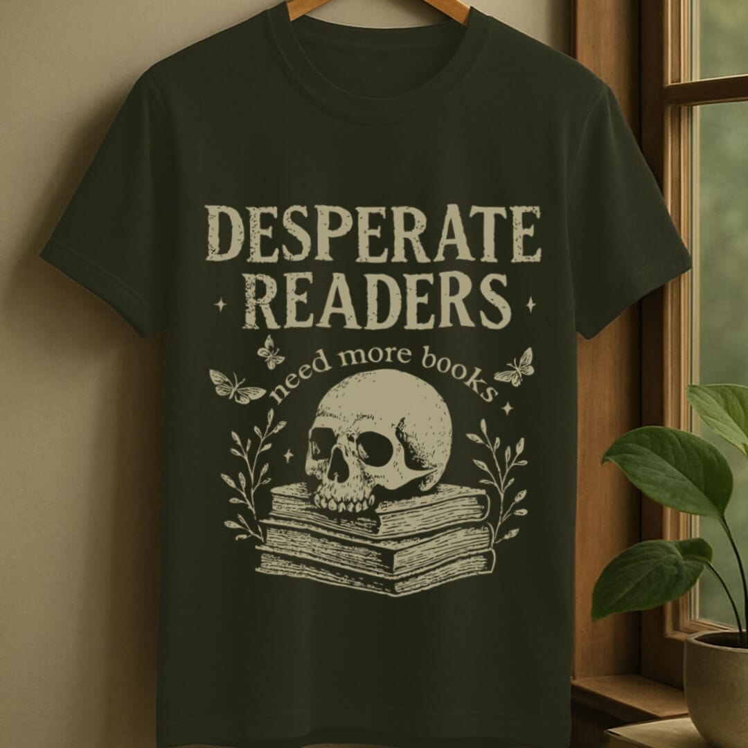 Military Green / S Desperate reader t-shirt