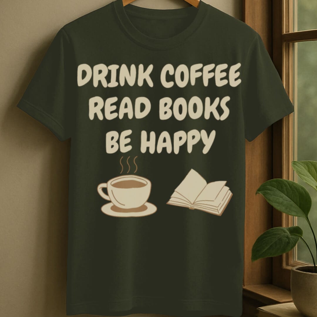 Military Green / S Drink and read t-shirt