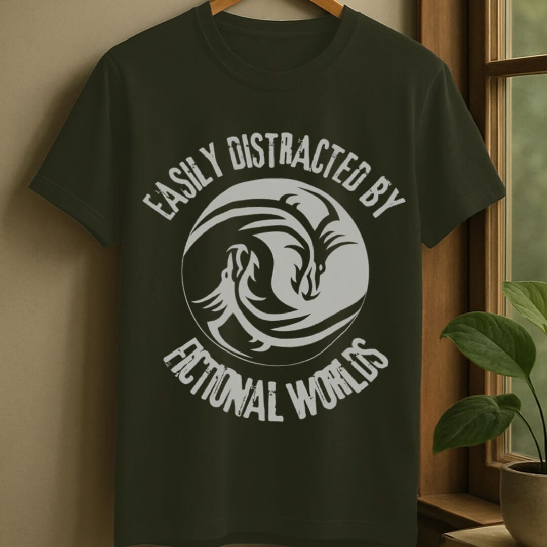 Military Green / S Fiction distracted t-shirt