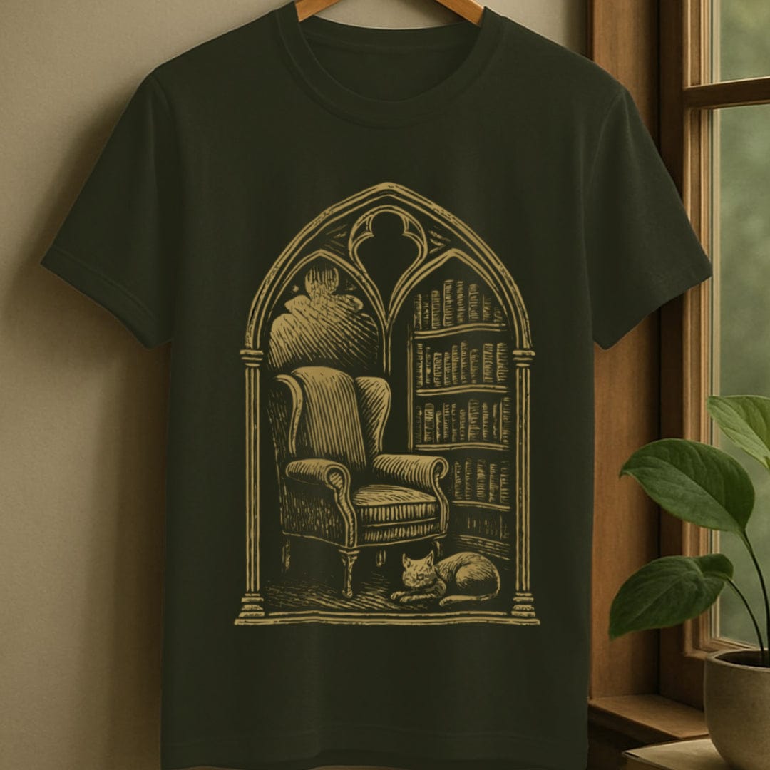 Military Green / S Gothic reading nook t-shirt