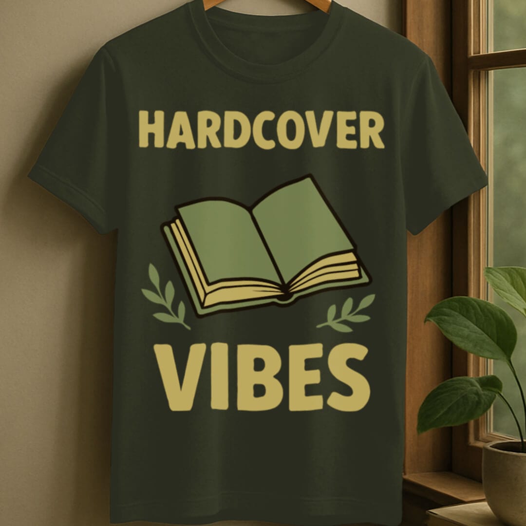 Military Green / S Hardcover vibes t-shirt