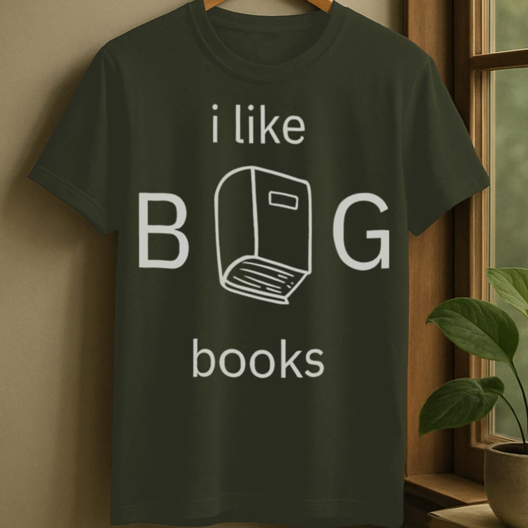 Military Green / S I like BIG books t-shirt