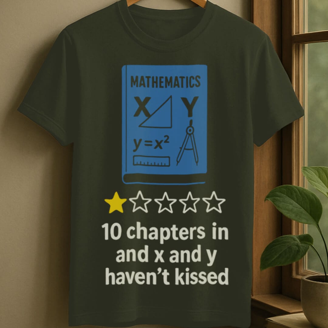 Military Green / S Mathemathics textbook romance rating t-shirt