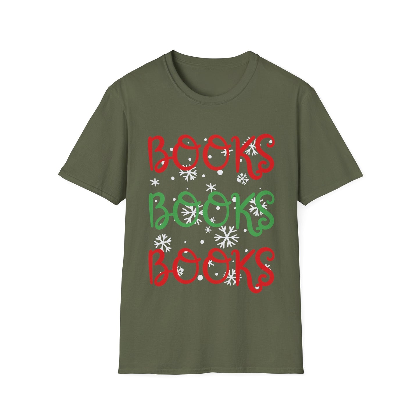 Military Green / S Merry books t-shirt