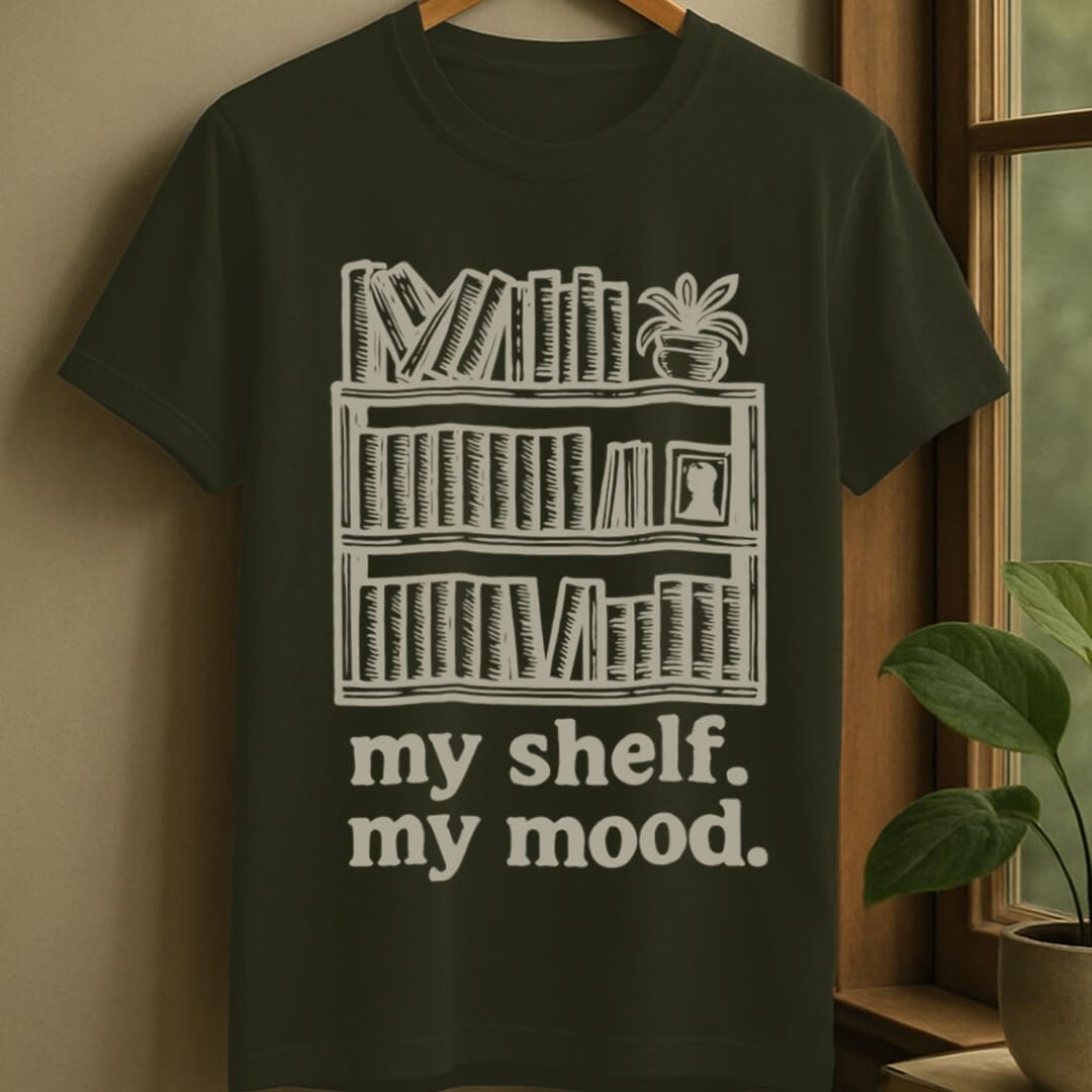 Military Green / S My shelf, my mood t-shirt