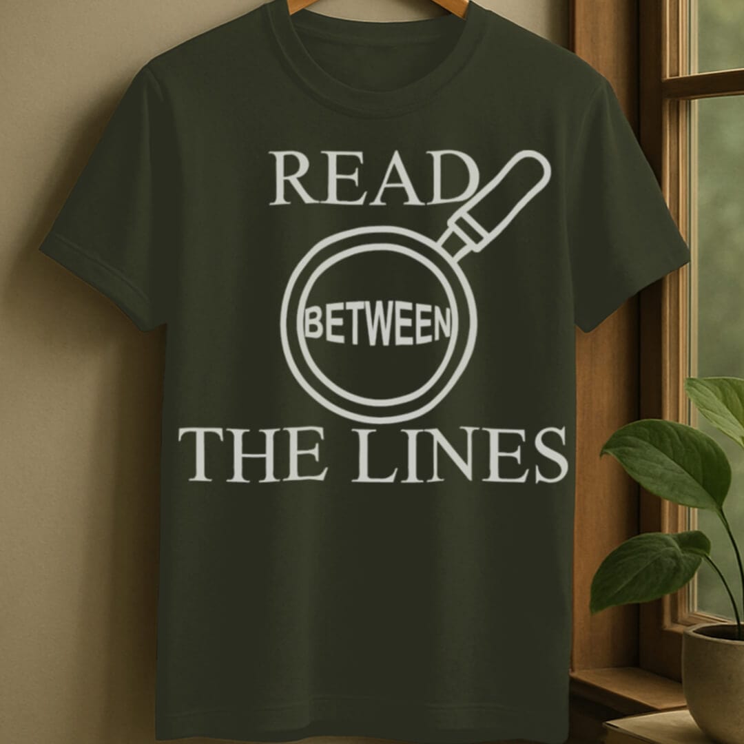 Military Green / S Read between the lines t-shirt