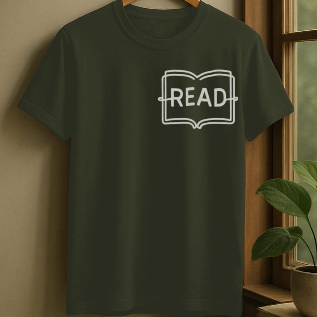Military Green / S Read line t-shirt