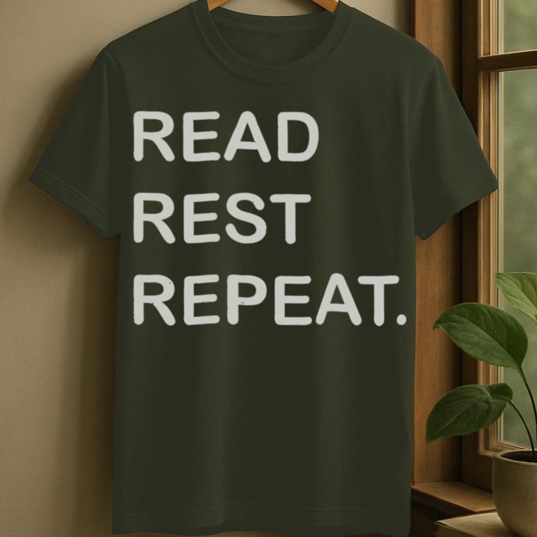 Military Green / S Read rest repeat t-shirt