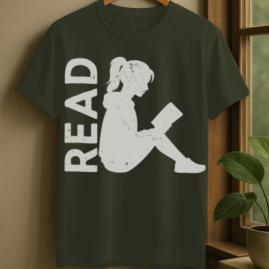 Military Green / S Read silhouette t-shirt