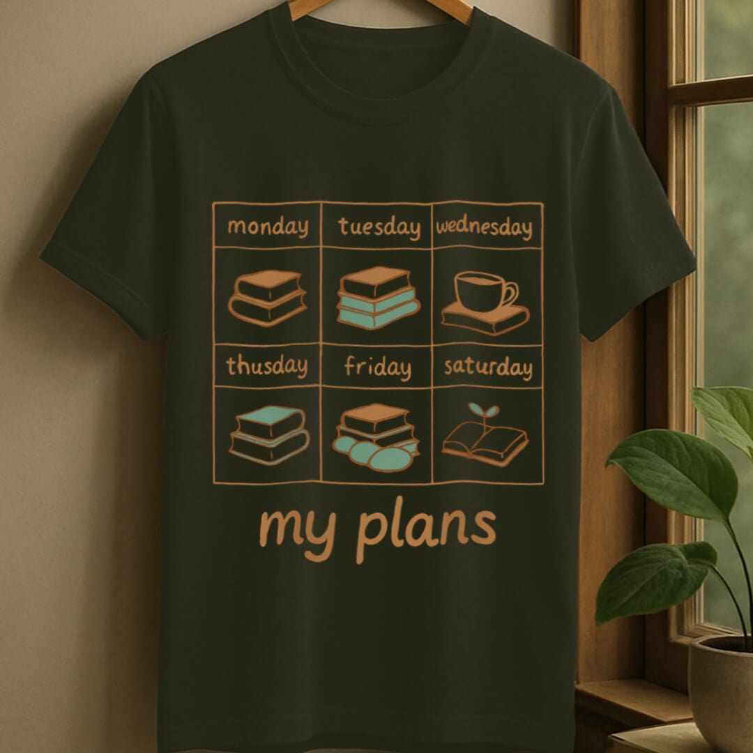 Military Green / S Reading plans t-shirt