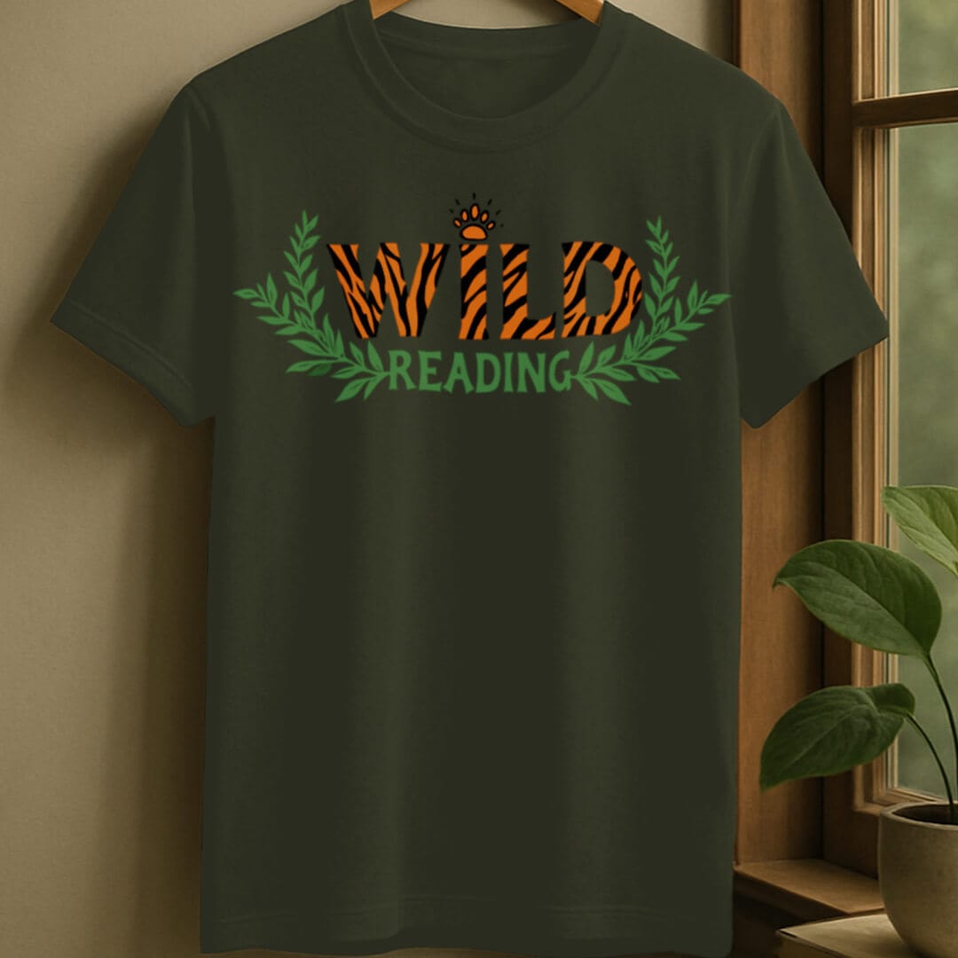 Military Green / S Wild reading t-shirt