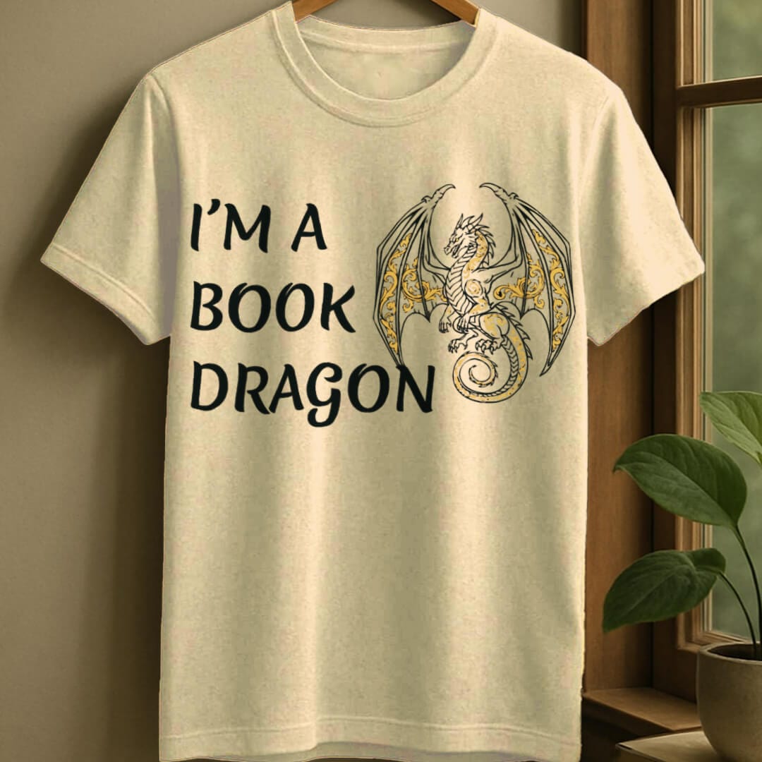 Natural / S A dragon t-shirt
