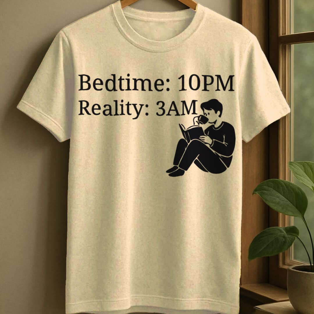 Natural / S Bedtime versus reality t-shirt