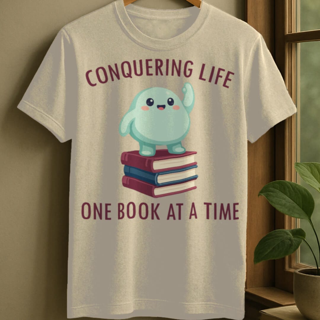 Natural / S Book conquerer t-shirt