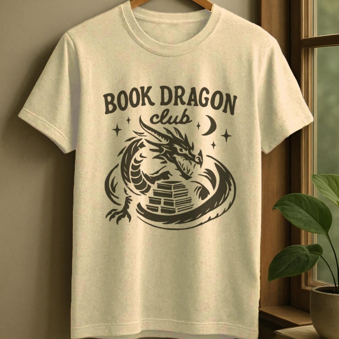 Natural / S Book dragon club t-shirt
