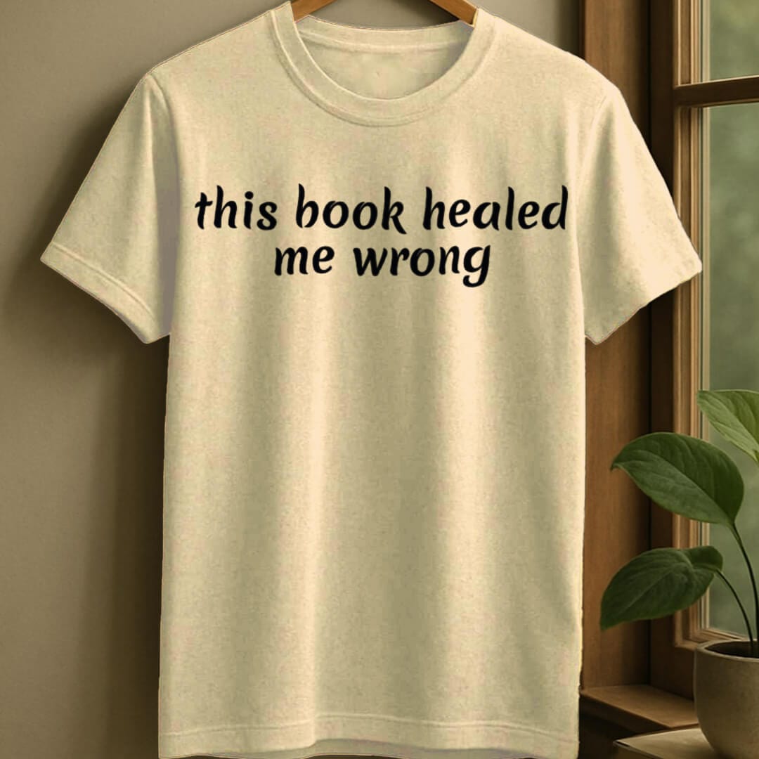 Natural / S Book healing t-shirt