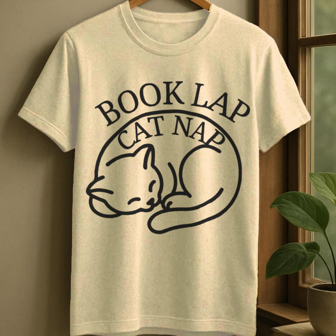 Natural / S Book lap t-shirt