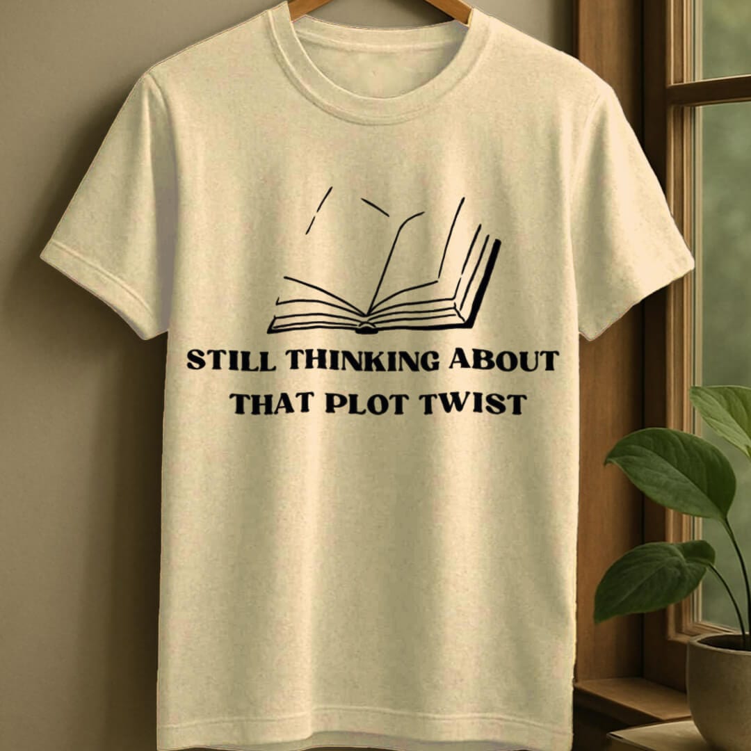 Natural / S Book plot twist t-shirt